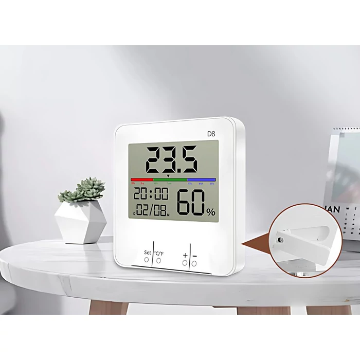 Digitális hő- és páratartalom mérő dátum funkcióval