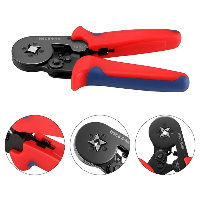 Krimpelő szerszám 1200 darabos hüvelykészlettel, 0,25-10 mm²