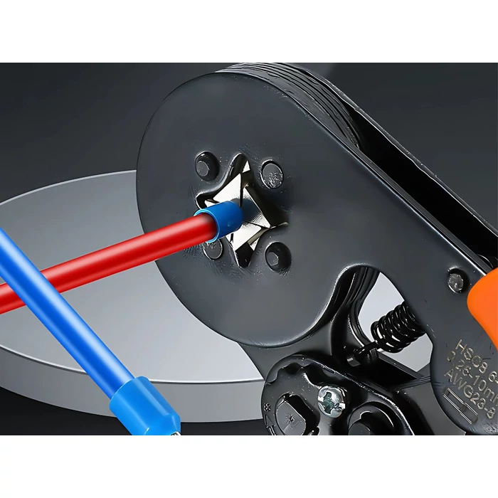 Krimpelő szerszám 1200 darabos hüvelykészlettel, 0,25-10 mm²