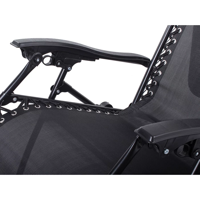 Összecsukható napozóágy napellenzővel és asztallal