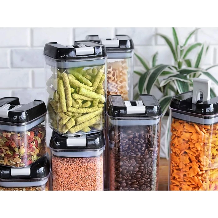 Konyhai tárolóedény készlet szilikon tömítéssel, 4 db