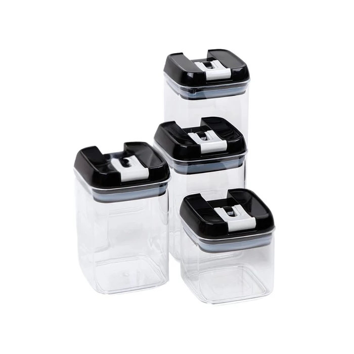 Konyhai tárolóedény készlet szilikon tömítéssel, 4 db