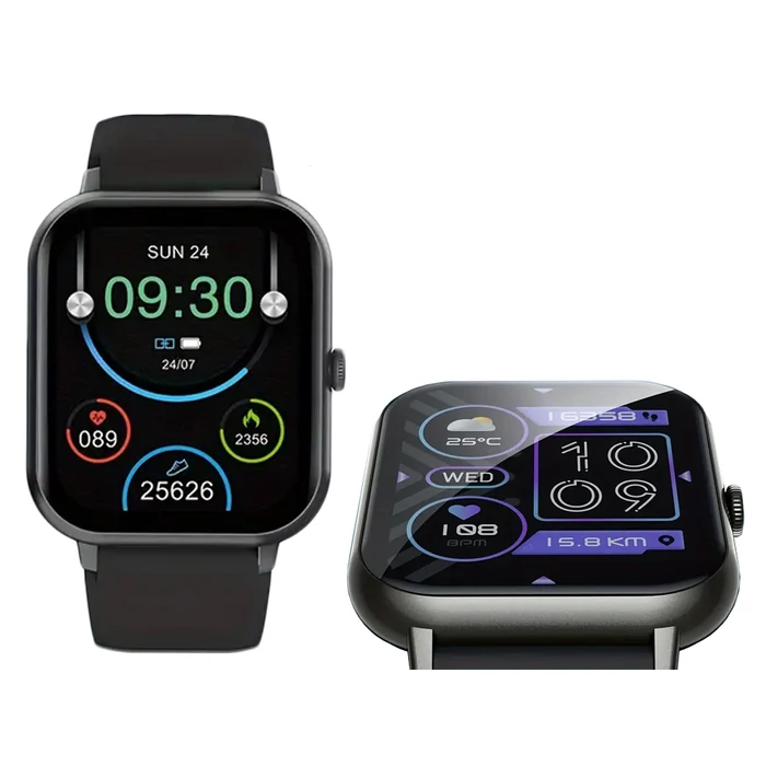 Okosóra számos funkcióval, fekete