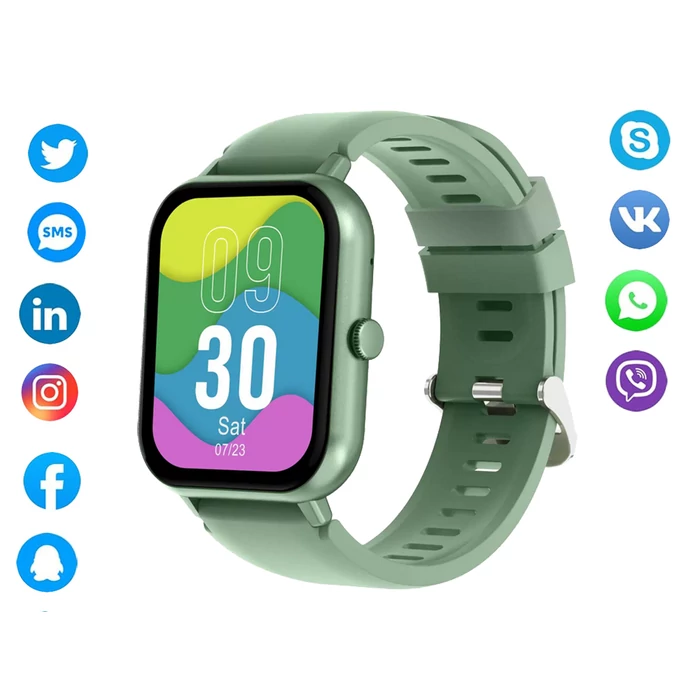 Okosóra számos funkcióval, zöld