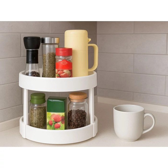 Kétszintes, forgó konyhai rendszerező