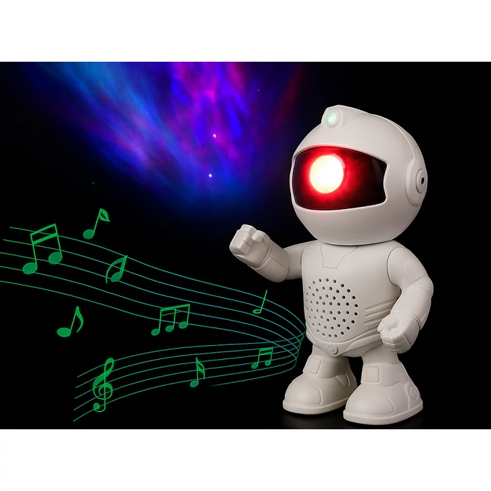 Űrhajós csillagprojektor éjszakai fény Bluetooth hangszóróval, távirányítóval