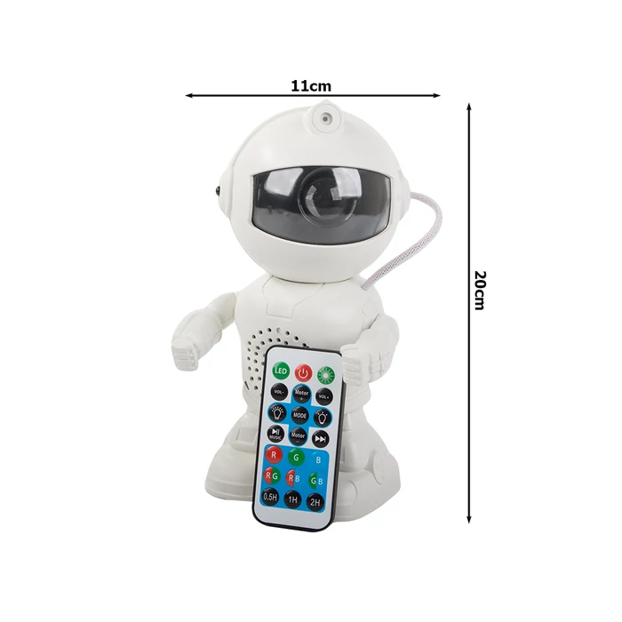 Űrhajós csillagprojektor éjszakai fény Bluetooth hangszóróval, távirányítóval