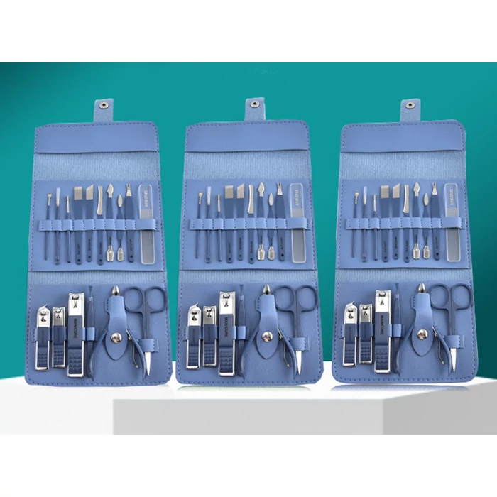 16 darabos manikűr - pedikűr készlet tokban