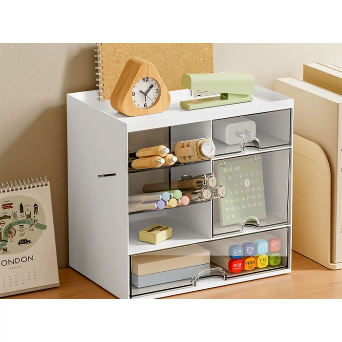 Háztartási szervező számos felnyitható rekesszel