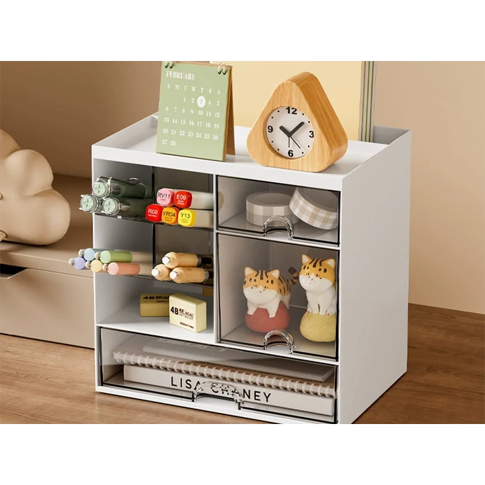 Háztartási szervező számos felnyitható rekesszel