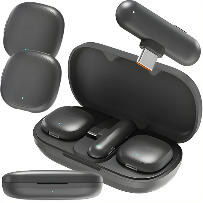 Vezeték nélküli csiptetős mikrofon UCB-C vevőkészülékkel, 2 db