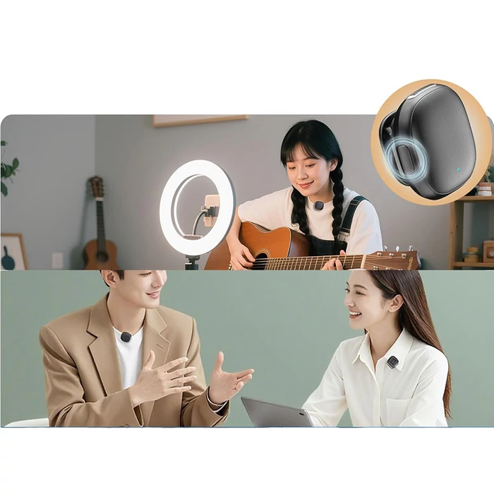 Vezeték nélküli csiptetős mikrofon UCB-C vevőkészülékkel, 2 db