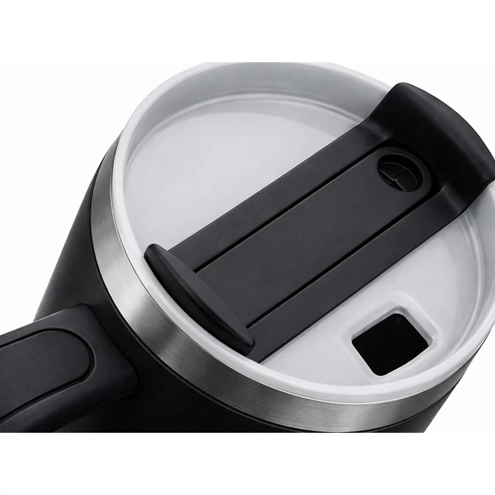 Acél termoszbögre 1.2 literes űrtartalommal, szívószállal, fekete