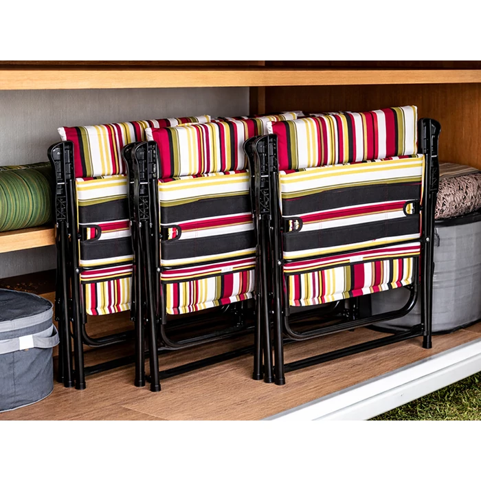 Összecsukható kempingszék, sokszínű csíkos