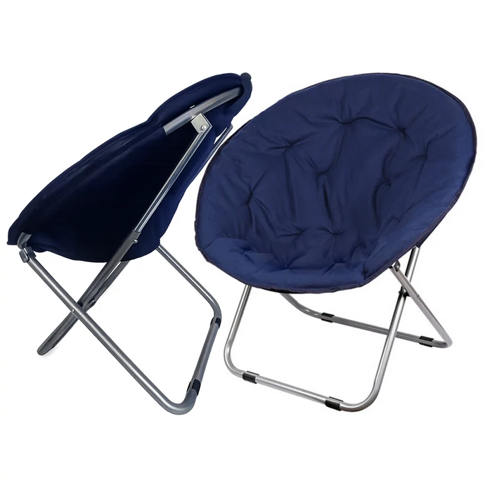 Összecsukható kerek kerti szék, sötétkék