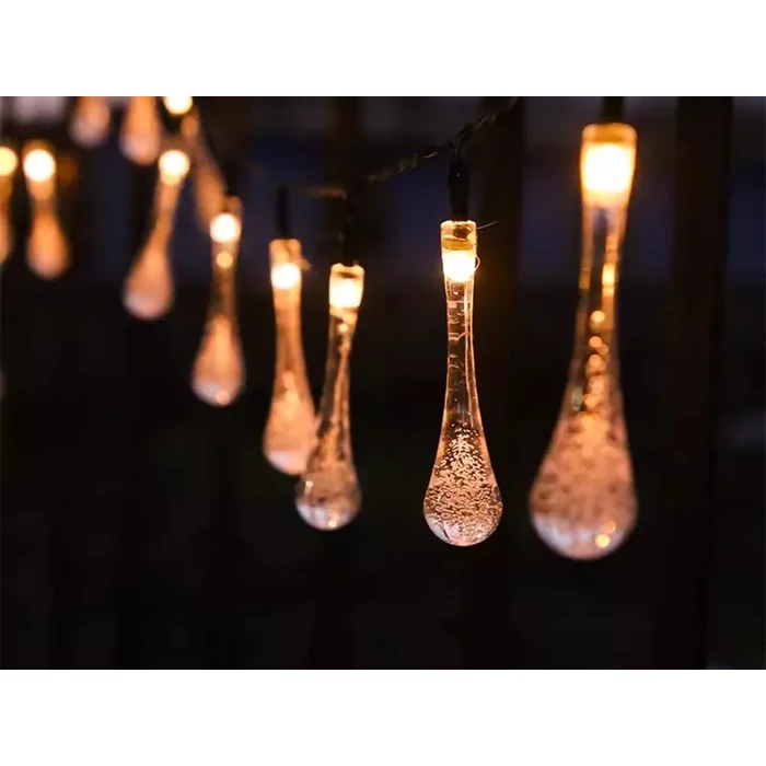 Napelemes kerti jégcsap füzér, 50 LED