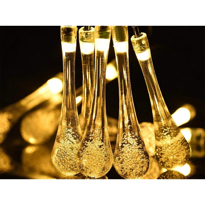 Napelemes kerti jégcsap füzér, 50 LED