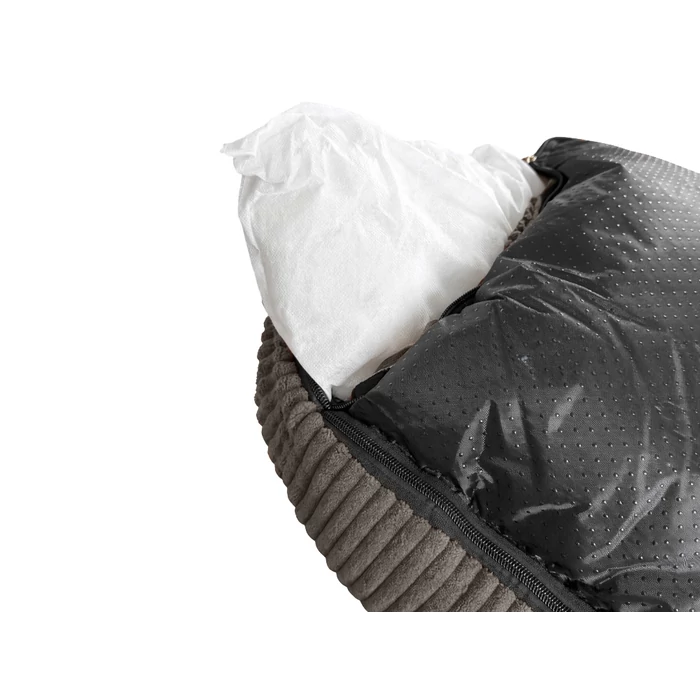 Magasított oldalfalú kutya-, macska fekhely, bézs, M