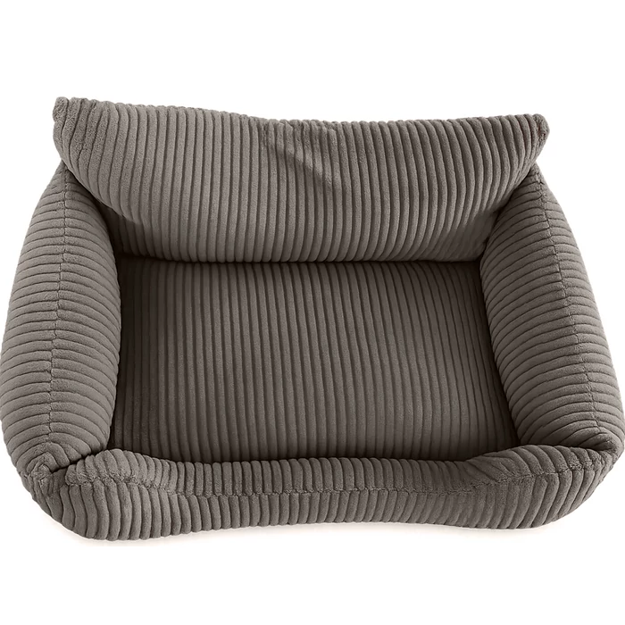 Magasított oldalfalú kutya-, macska fekhely, bézs, M