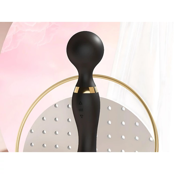 Kézi vibrációs masszírozó USB-töltéssel, fekete