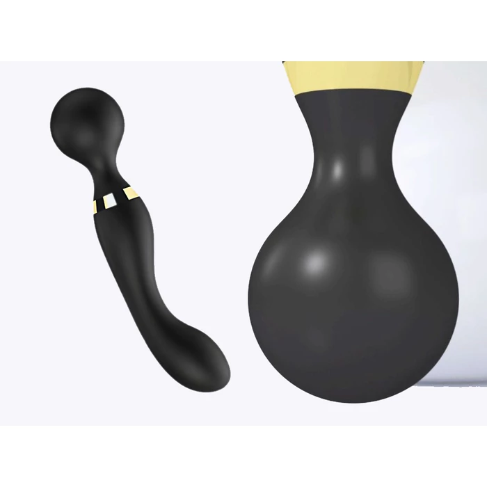 Kézi vibrációs masszírozó USB-töltéssel, fekete