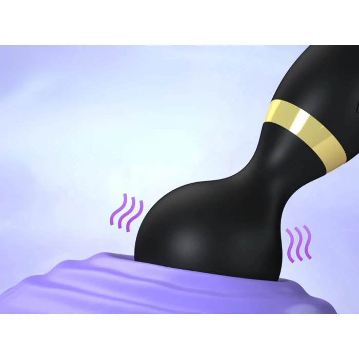 Kézi vibrációs masszírozó USB-töltéssel, fekete