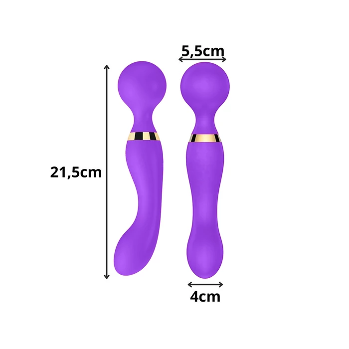 Kézi vibrációs masszírozó USB-töltéssel, lila