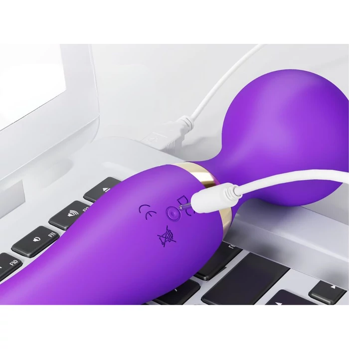 Kézi vibrációs masszírozó USB-töltéssel, lila