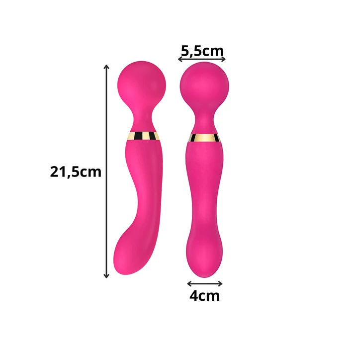 Kézi vibrációs masszírozó USB-töltéssel, rózsaszín