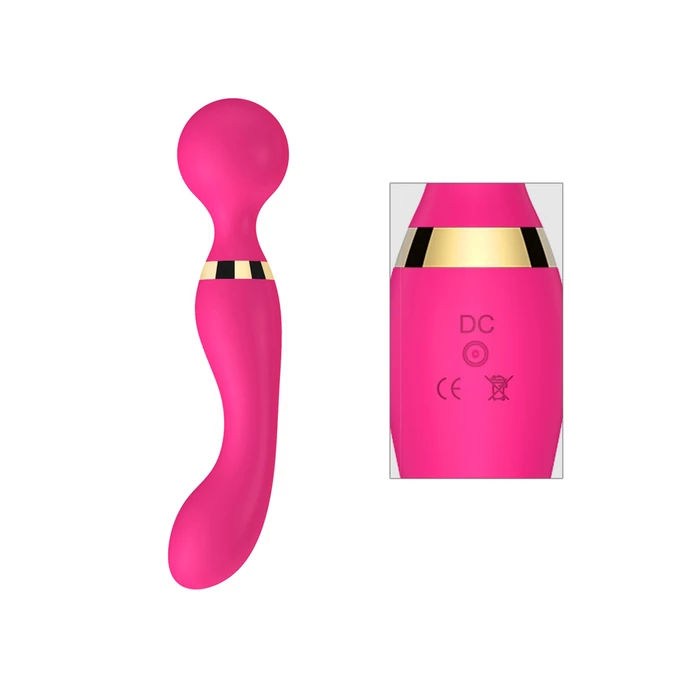 Kézi vibrációs masszírozó USB-töltéssel, rózsaszín