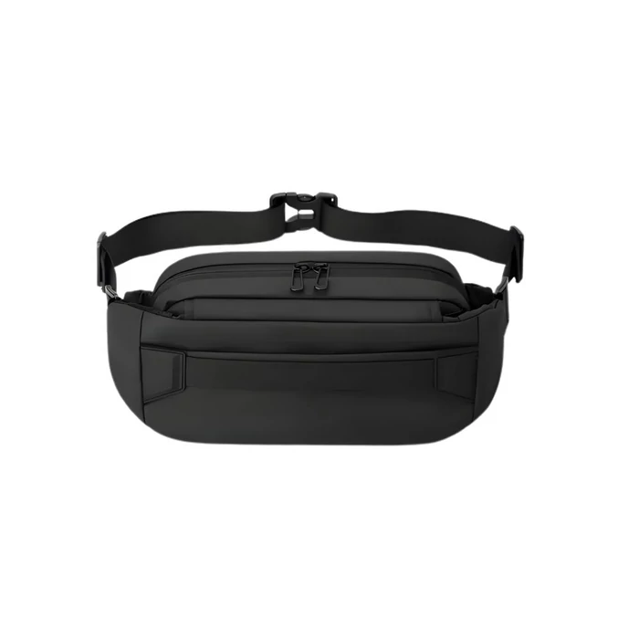 2 rekeszes férfi övtáska, fekete