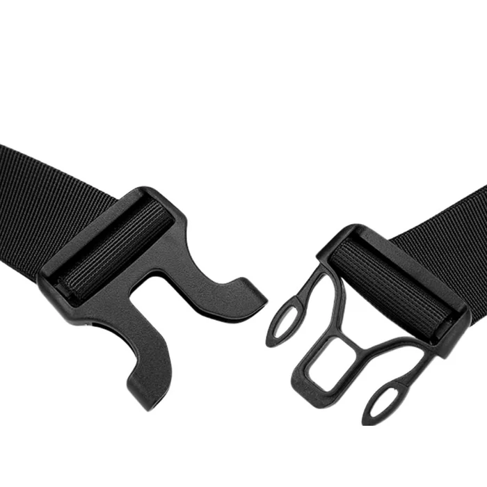 2 rekeszes férfi övtáska, fekete