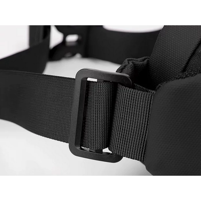 2 rekeszes férfi övtáska, fekete