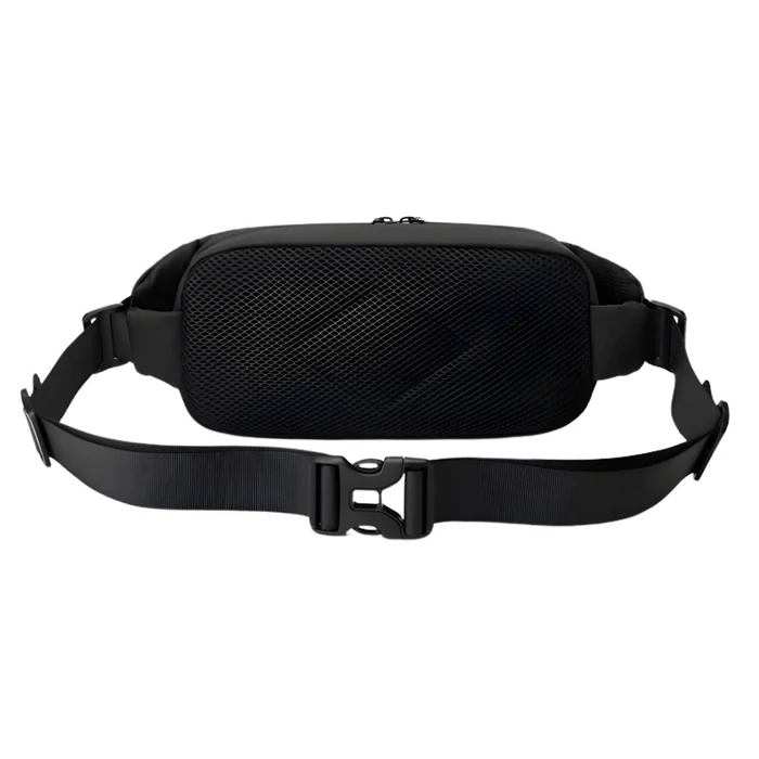 2 rekeszes férfi övtáska, fekete