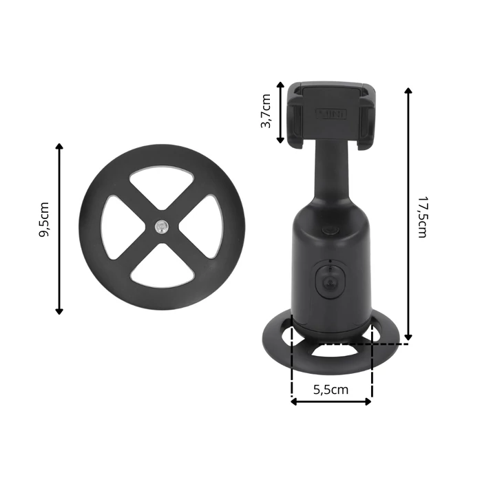 Forgó mobiltartó automatikus követéssel, akkus működéssel, 3 méter, 1/4"