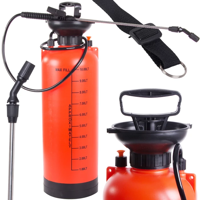 Kézi nyomáspermetező hevederrel, 10 L