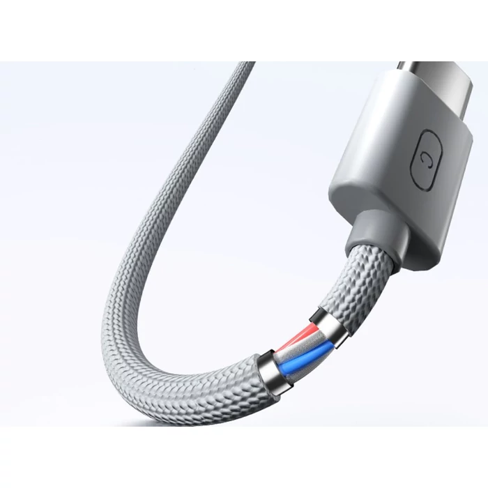 Powerbank vezeték nélküli töltéssel, USB-C és Lightning kábellel, 10000 mAh, szürke