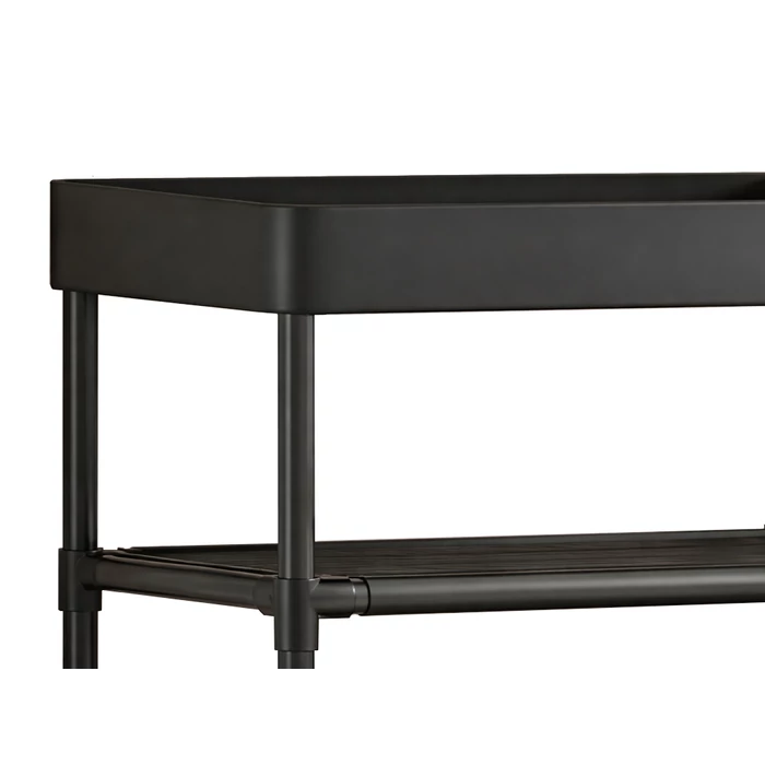 5 szintes cipőállvány, fekete