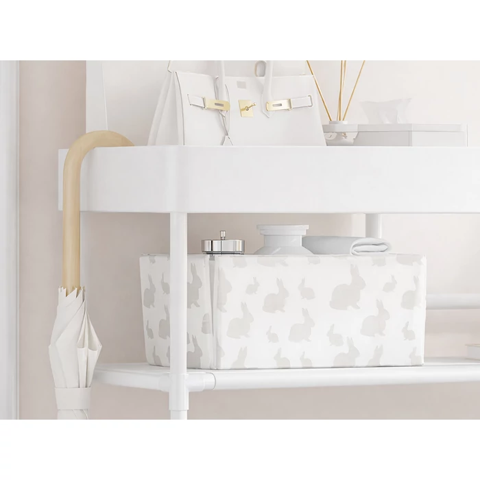 5 szintes cipőállvány, fehér