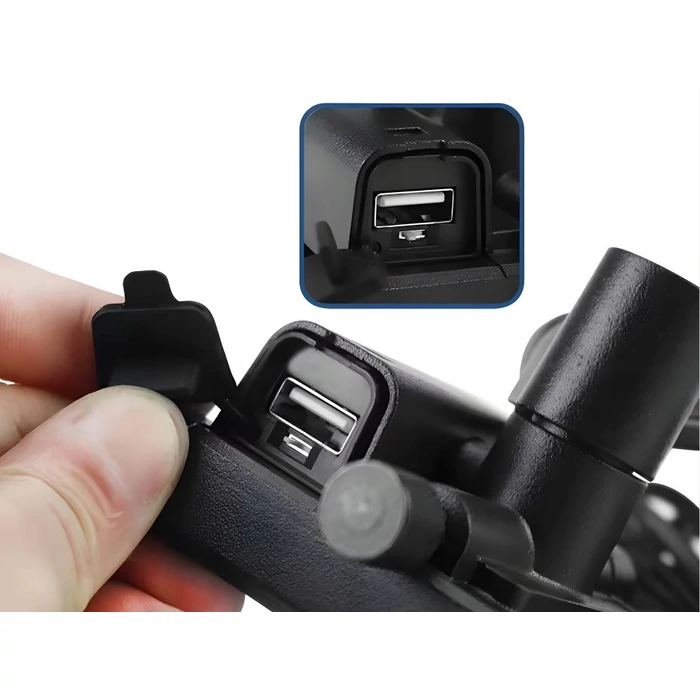 Motorkerékpár telefontartó USB-töltéssel