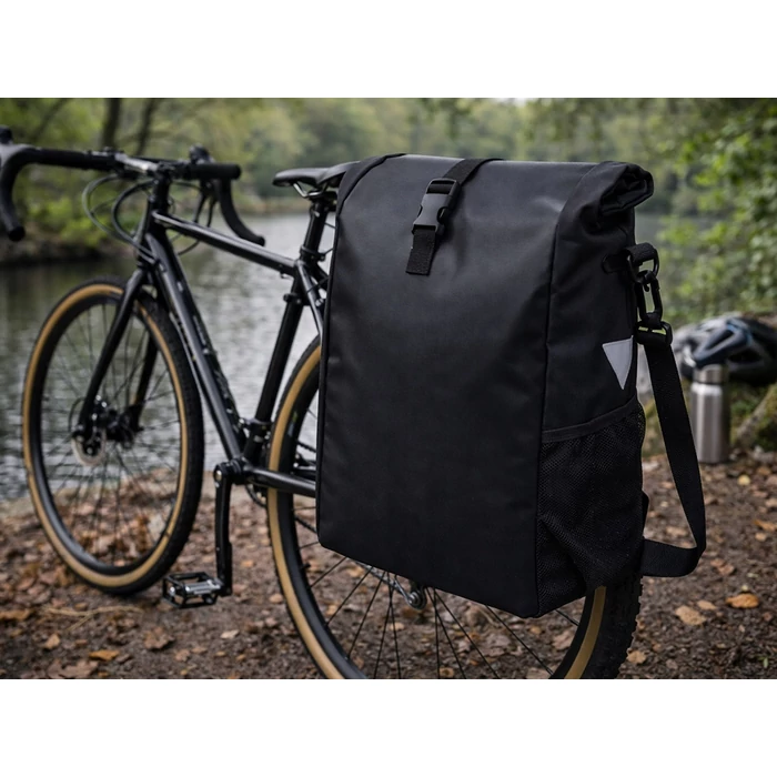 Csomagtartóra szerelhető, vízálló kerékpártáska, 15 L