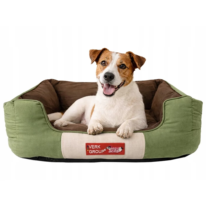 Oldalfalas kutya és macska fekhely, zöld, S