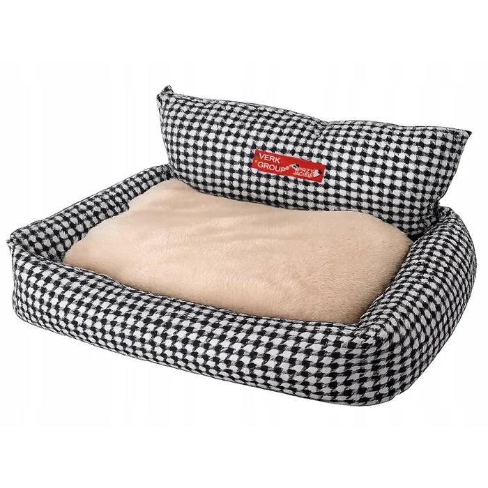 Kutyafekhely kisebb méretű kutyáknak, háttámlával, 60 x 50 cm