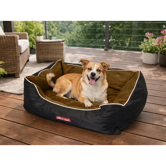 Kutyafekhely emelt szélekkel, 65 x 55 cm, barna