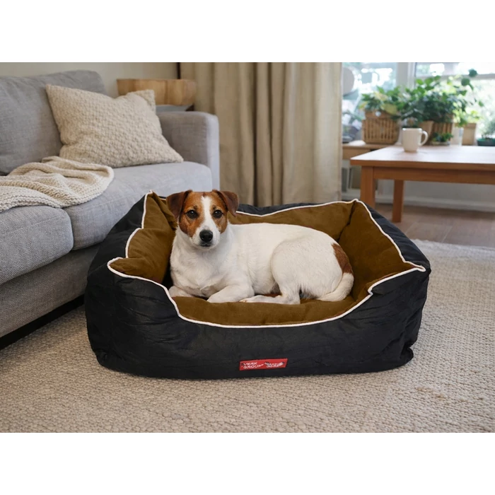 Kutyafekhely emelt szélekkel, 65 x 55 cm, barna