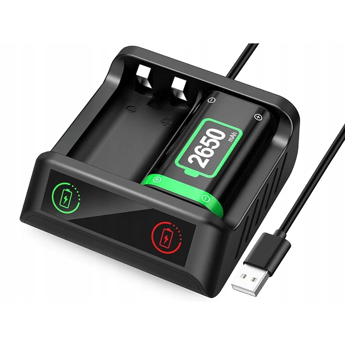 2 darab 2650 mAh akkumulátor Xbox kontrollerhez töltővel