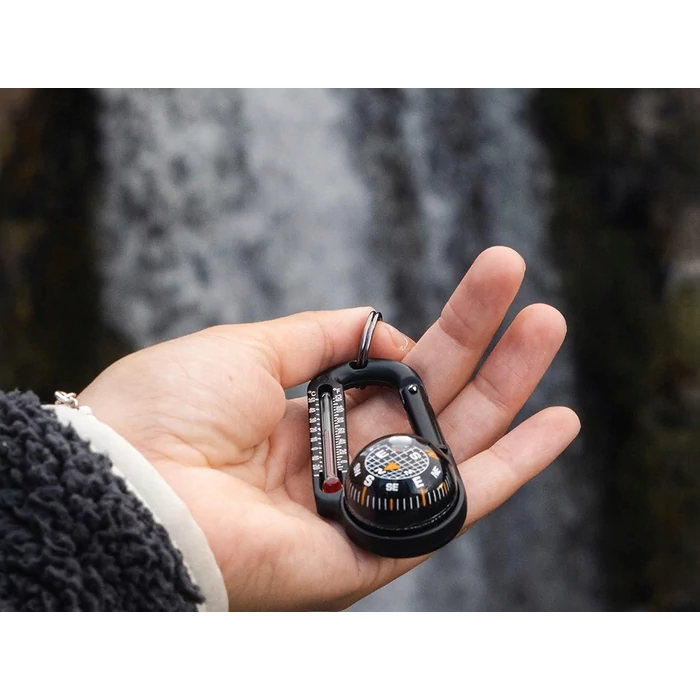 Karabineres iránytű hőmérővel