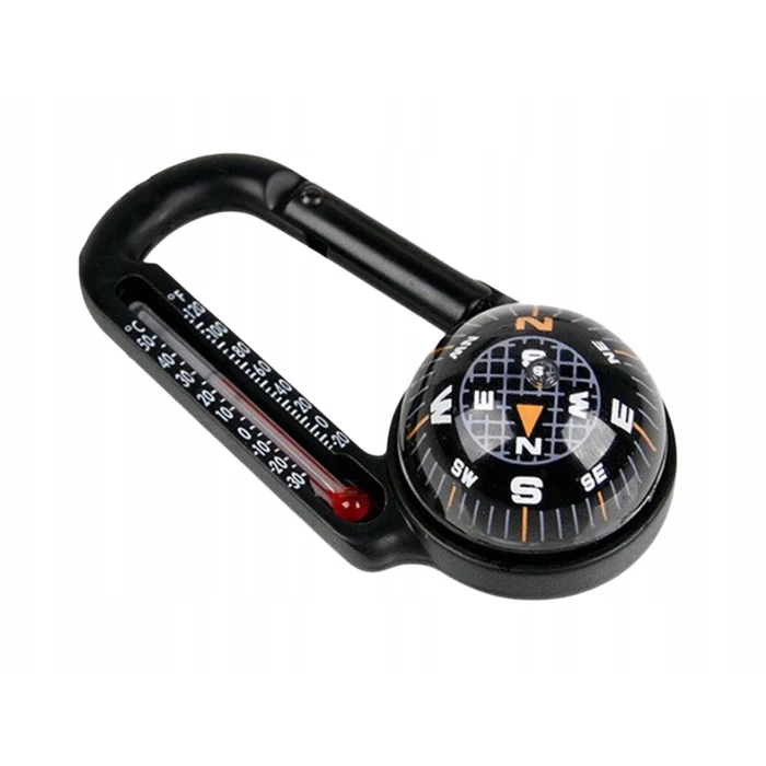 Karabineres iránytű hőmérővel