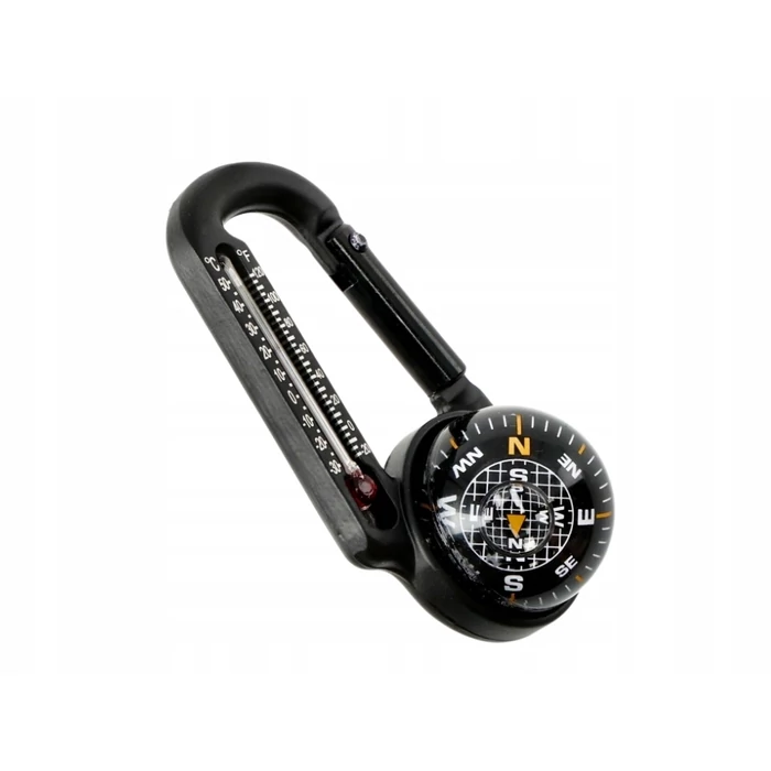 Karabineres iránytű hőmérővel