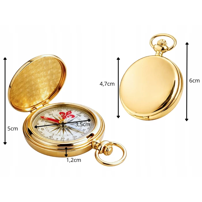J35 összecsukható zsebiránytű, arany színű